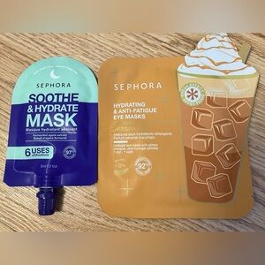 Set of 2 Hydrating Sephora Masks for Face and Eyes